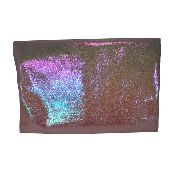 Ipsy Iridescent Purple Zippered Bag w Charm Cosmetics Makeup Pouch Coin Festival - Picture 3 of 4